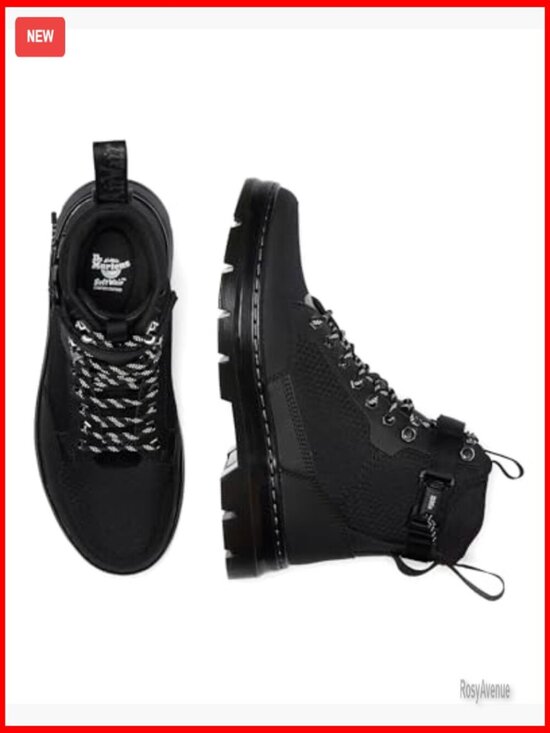 Unisex Combat Boots with Adjustable Ankle Strap, Recycled Canvas